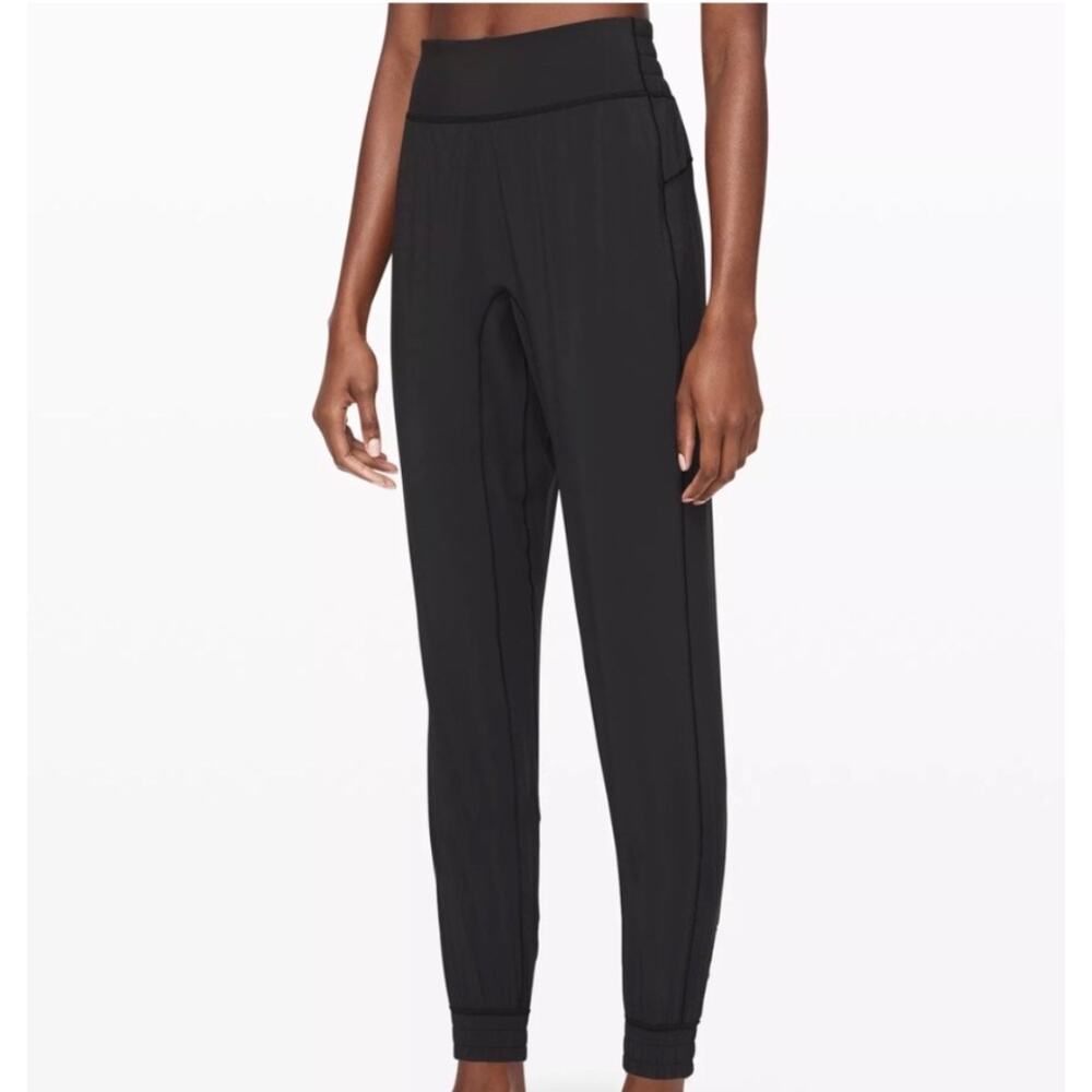 lululemon sun setter jogger‎ womens size 4 black/charcoal
